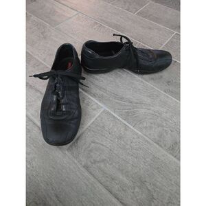 Men's Prada Leather Low Trainer Sneakers Shoes‎ Black UK 8 = US 9